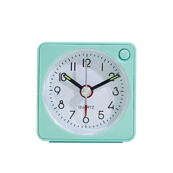 Small battery-powered travel alarm clock