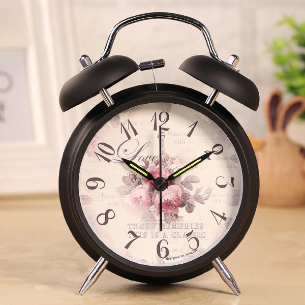 Vintage metal circular creative foreign trade alarm clock