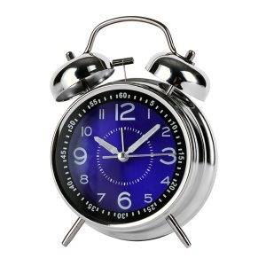 High end metal bell alarm clock, bedroom alarm clock
